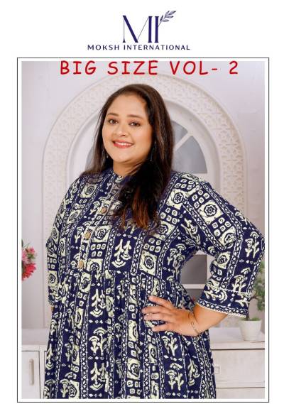 BIG SIZE VOL-2 BY MOKSH RIYON KURTI WHOLESALER IN INDIA